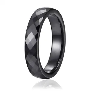 Black/White Ceramic 6mm Women's Wedding Band