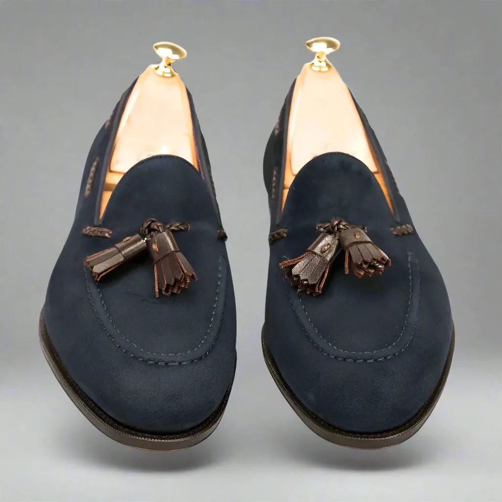 Blue Suede Warwick Loafers - Loafers Shoes