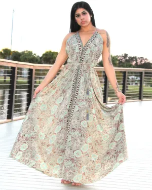 Boho Dress,Casual Bohemian Halter dress,Beach Summer Dress,Goddess dress, Evening Dress,Maxi Bohemian Dress, Festival Dress,Beach cover up