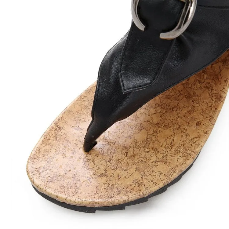Boots Belt Buckle Women's Boots Summer Casual Shoes Flat with Hollow Roman Personality Cool Boots