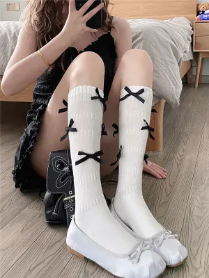 Bow Tie Lace Cotton Socks