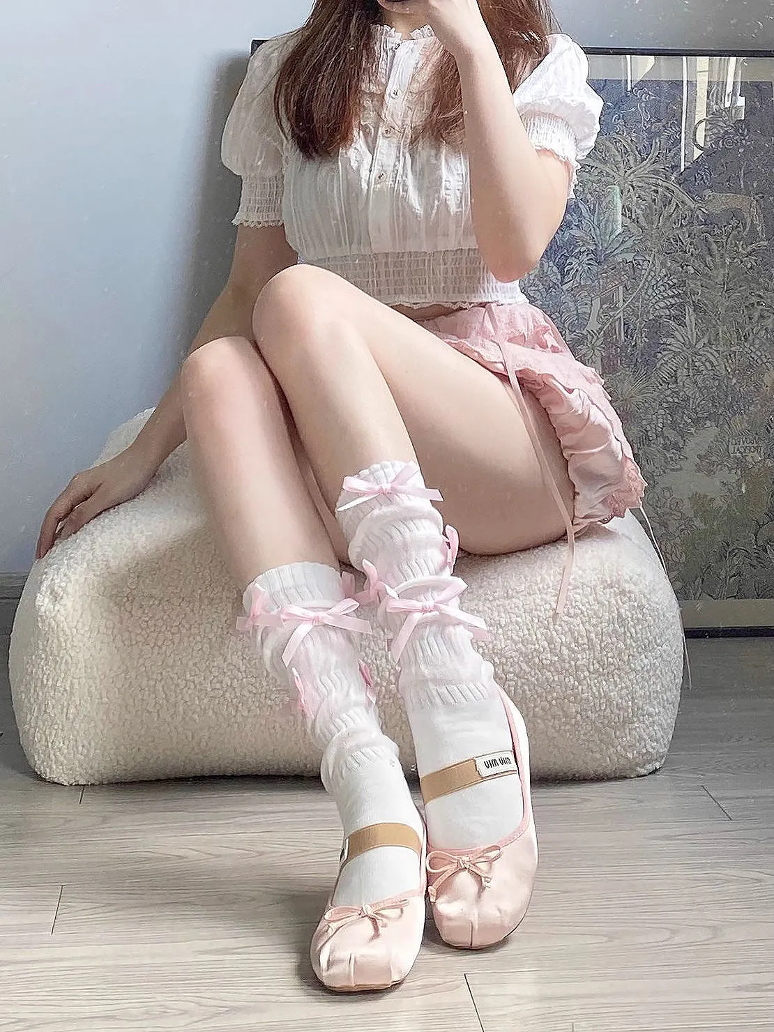 Bow Tie Lace Cotton Socks