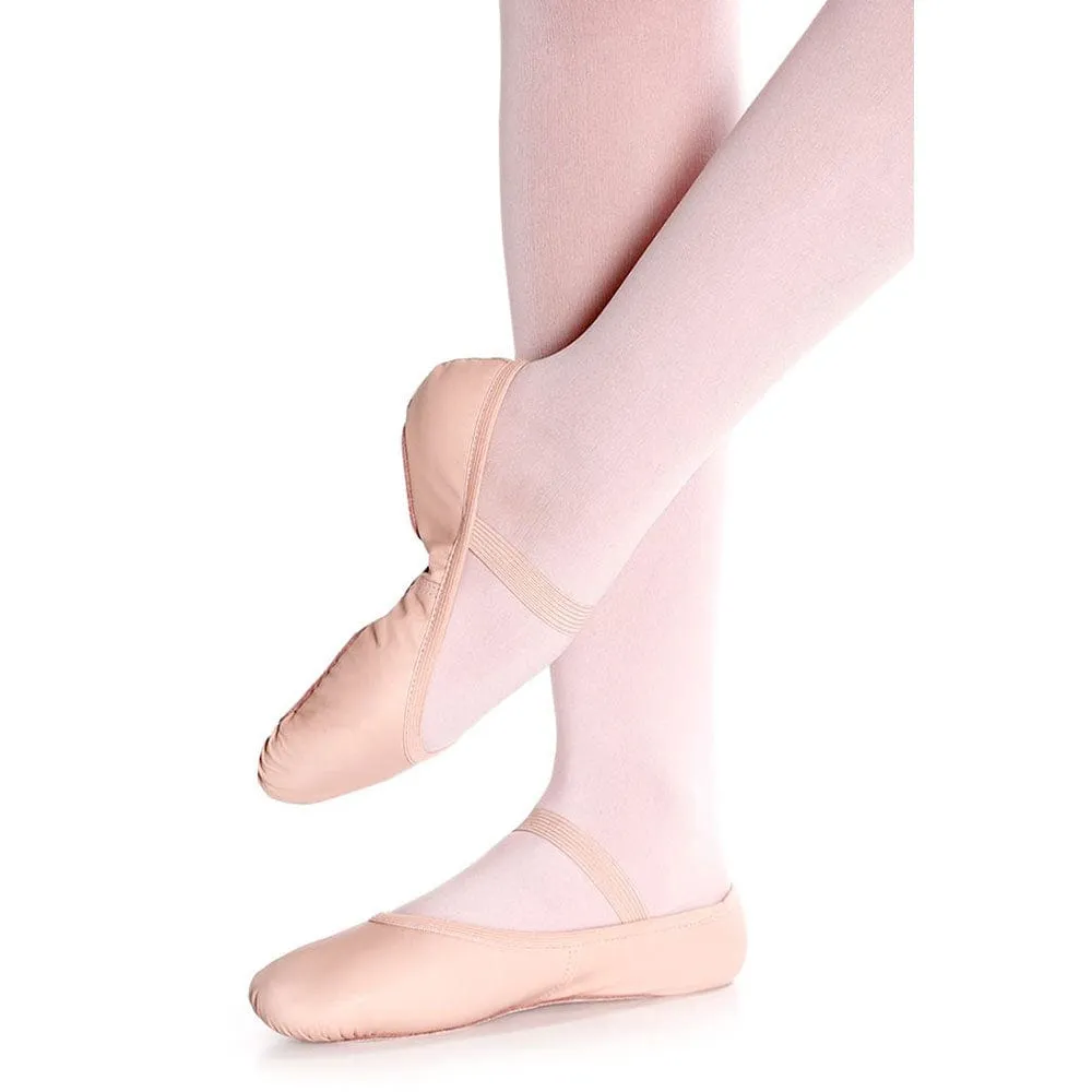 Brice Leather Ballet Slippers in Pink in Child Size 6