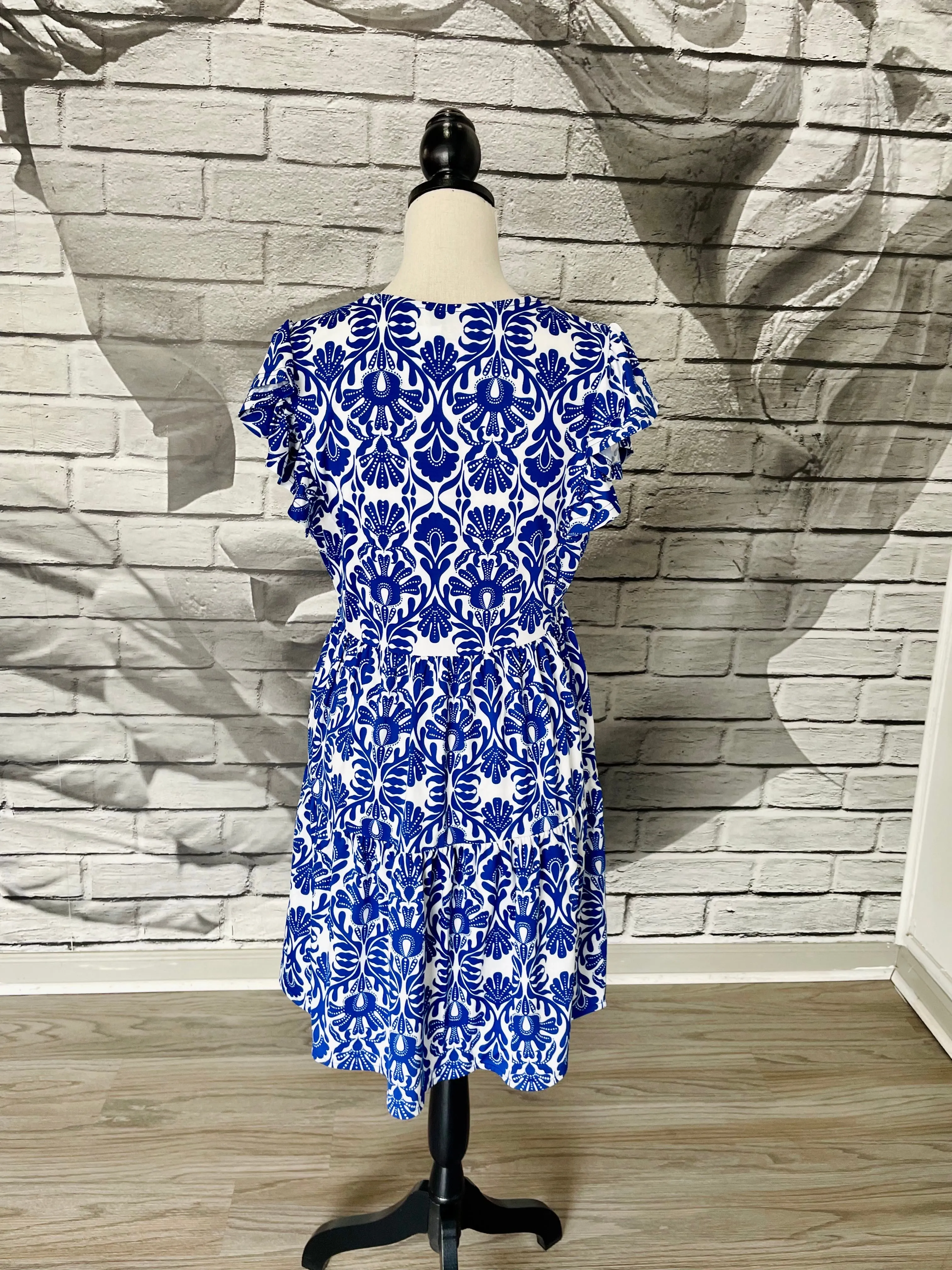 Brooke Dress in Cerulean Croatia