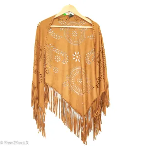 Brown Laser Floral Cut Out Shawl (Mixit)
