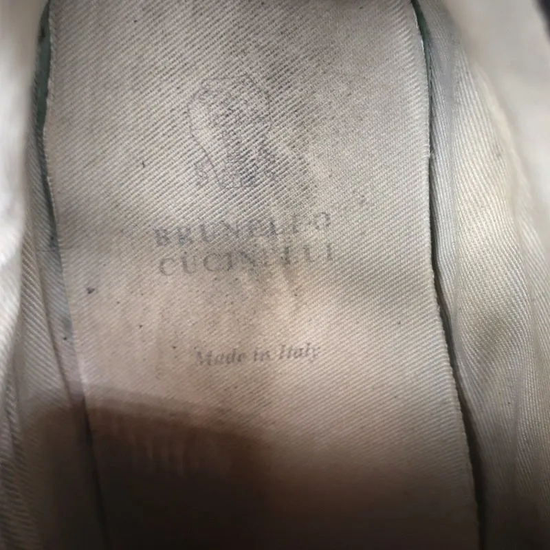 Brunello Cucinelli Monili Runner Sneakers Brown Fabric & Suede Size 40