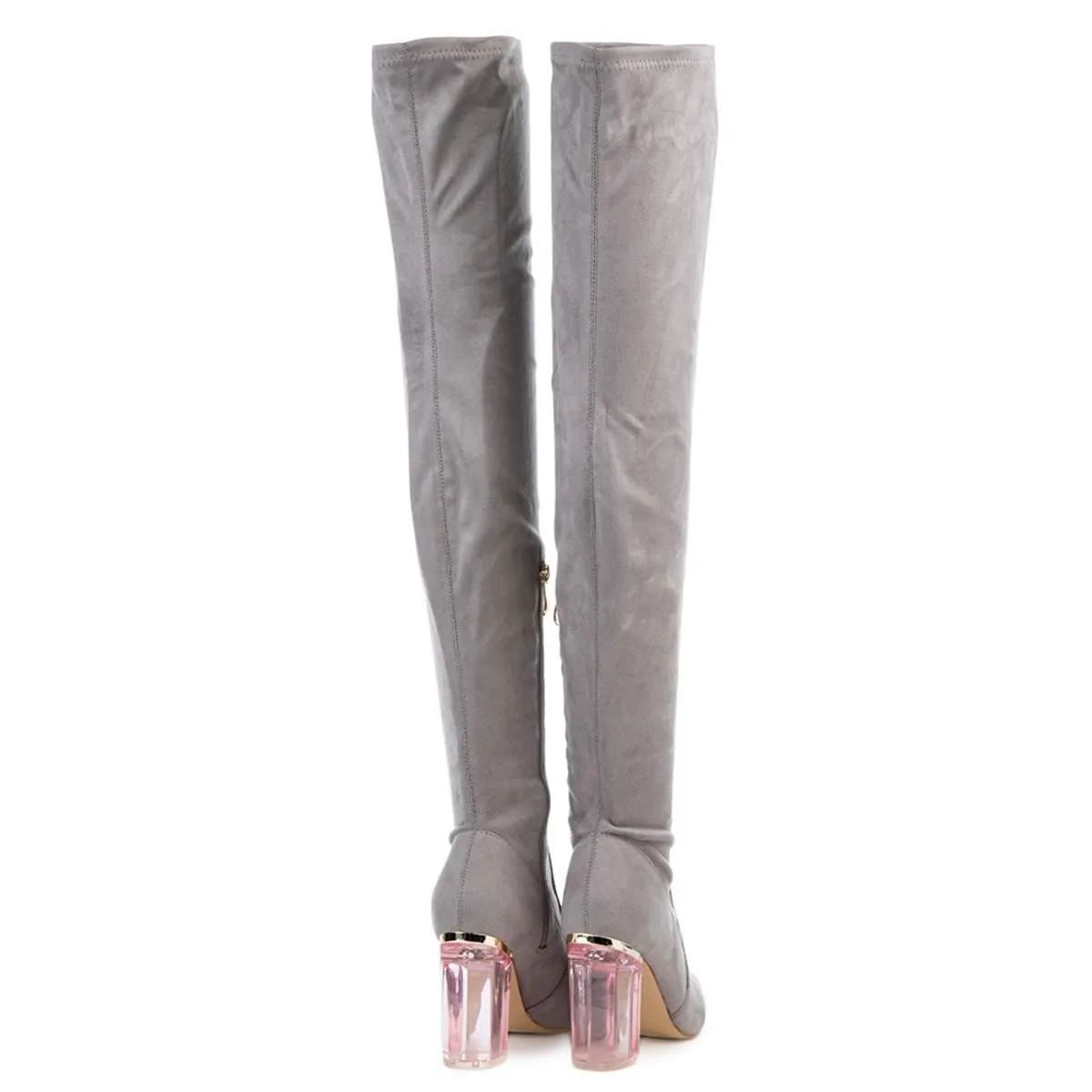 Cape Robbin Fay-2 Grey High Heel Boot Grey