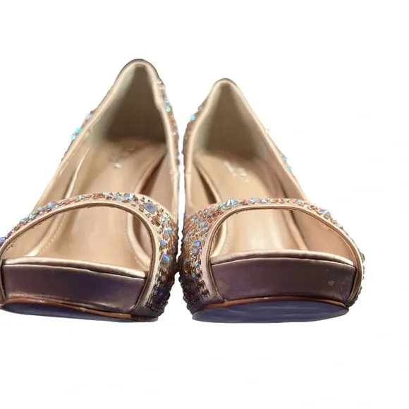 Carvela Kurt Geiger Rose Gold Lovebird Crystal-embellished Satin Stilettos