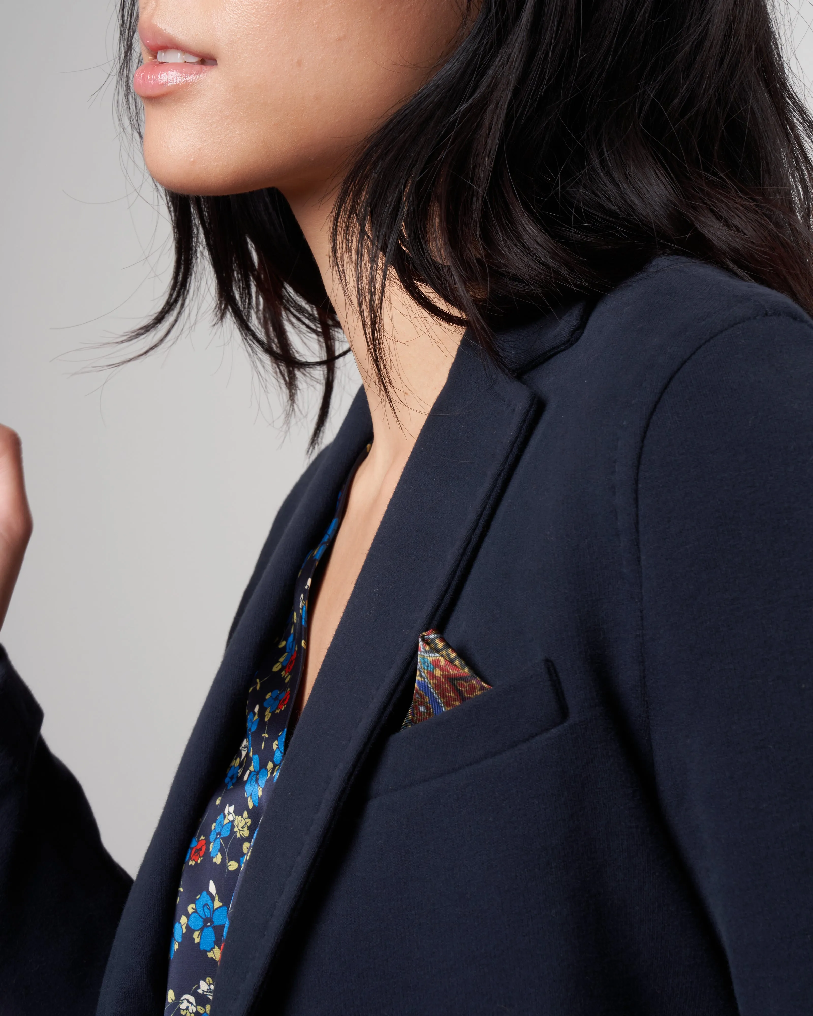 cashmere touch slim fit jacket - blue notte