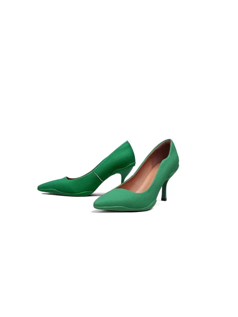 Caspere Green Leather Stilettos