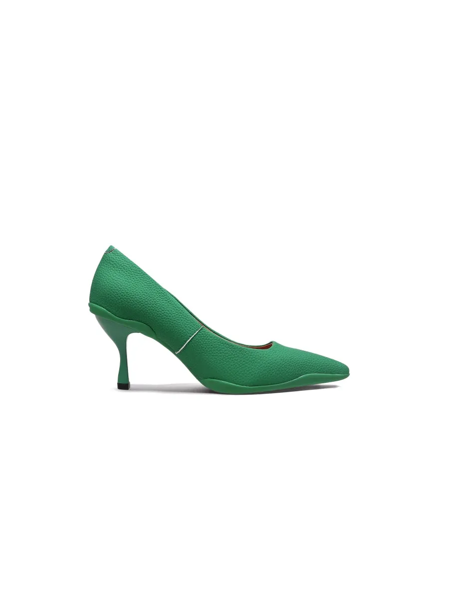 Caspere Green Leather Stilettos
