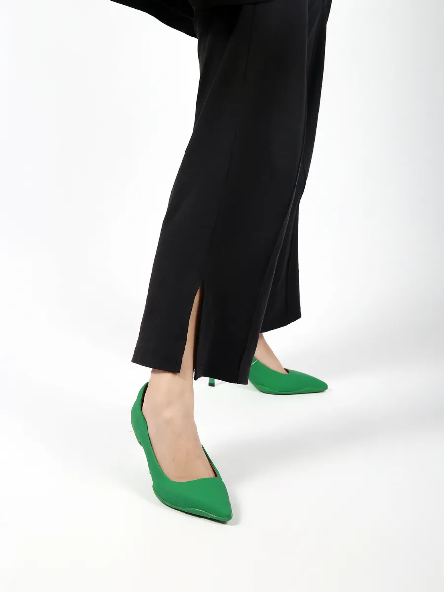 Caspere Green Leather Stilettos