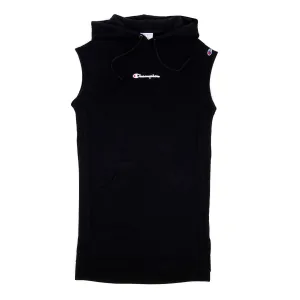 Champion Women's Reverse Weave Dress W/hood Embroidered Black WL779-579727-003