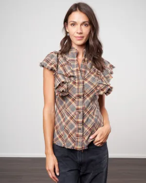 charlotte flannel shirt - pumpkin