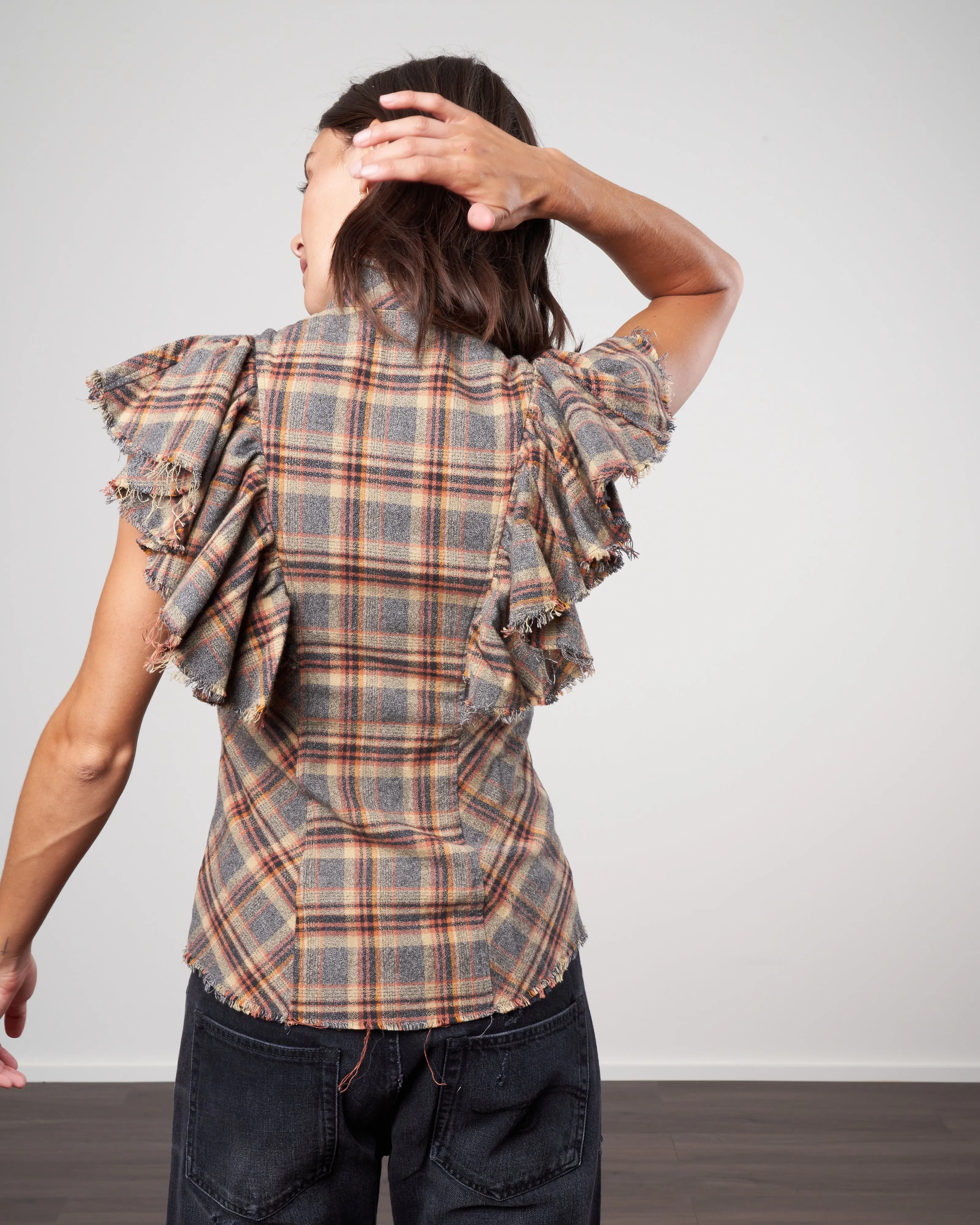 charlotte flannel shirt - pumpkin