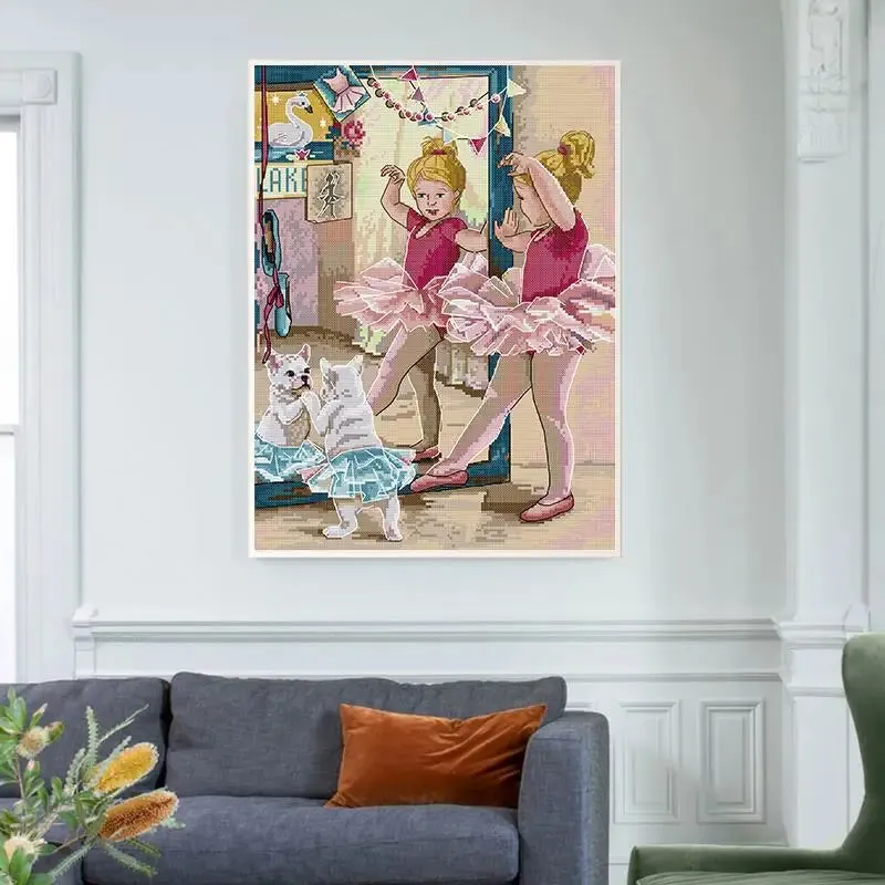 Childrens Cross Stitch Ballet Charm DIY Character Pattern