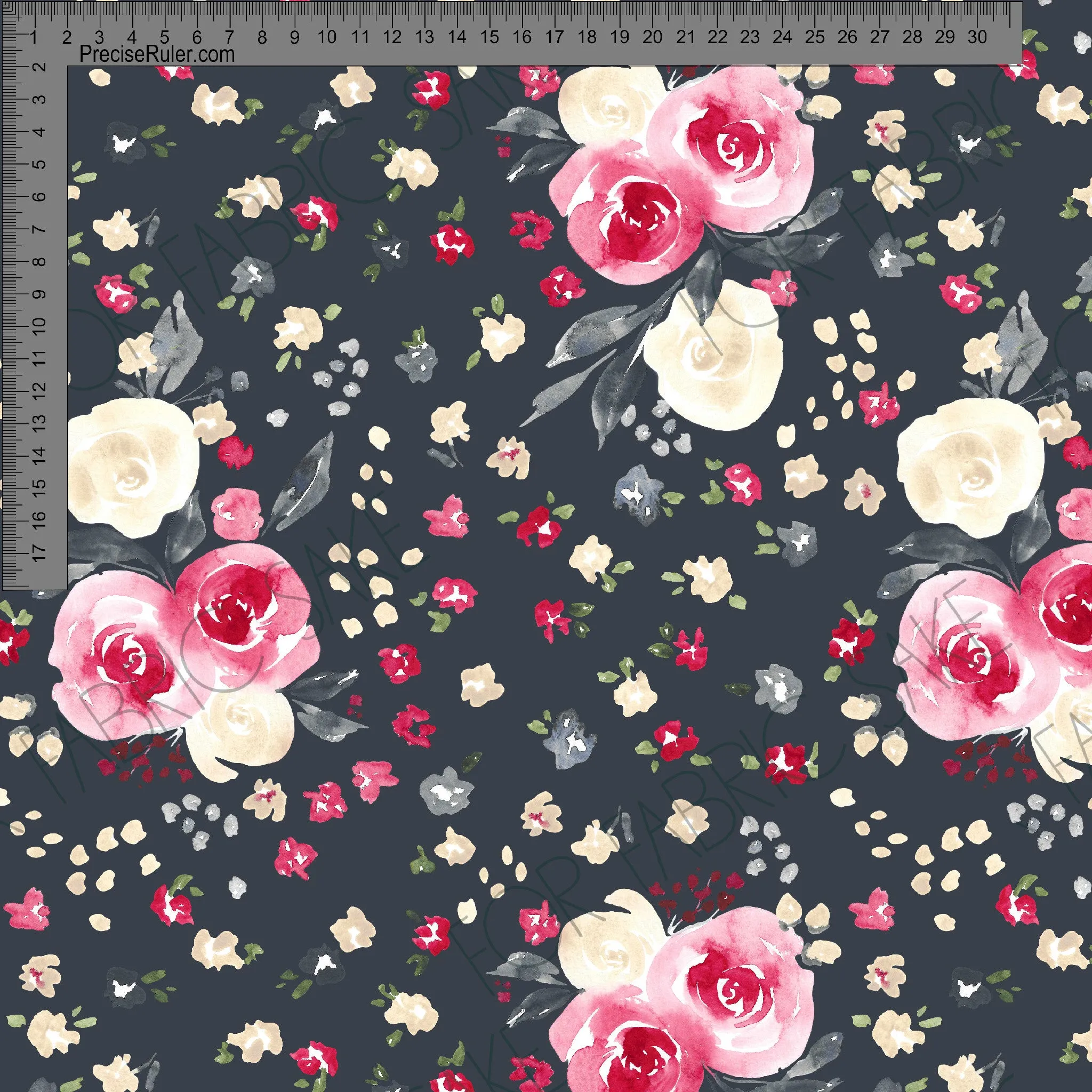 Christmas Floral Grey- Ashleigh Fish - Custom Pre Order