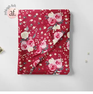 Christmas Floral Red- Ashleigh Fish - Custom Pre Order