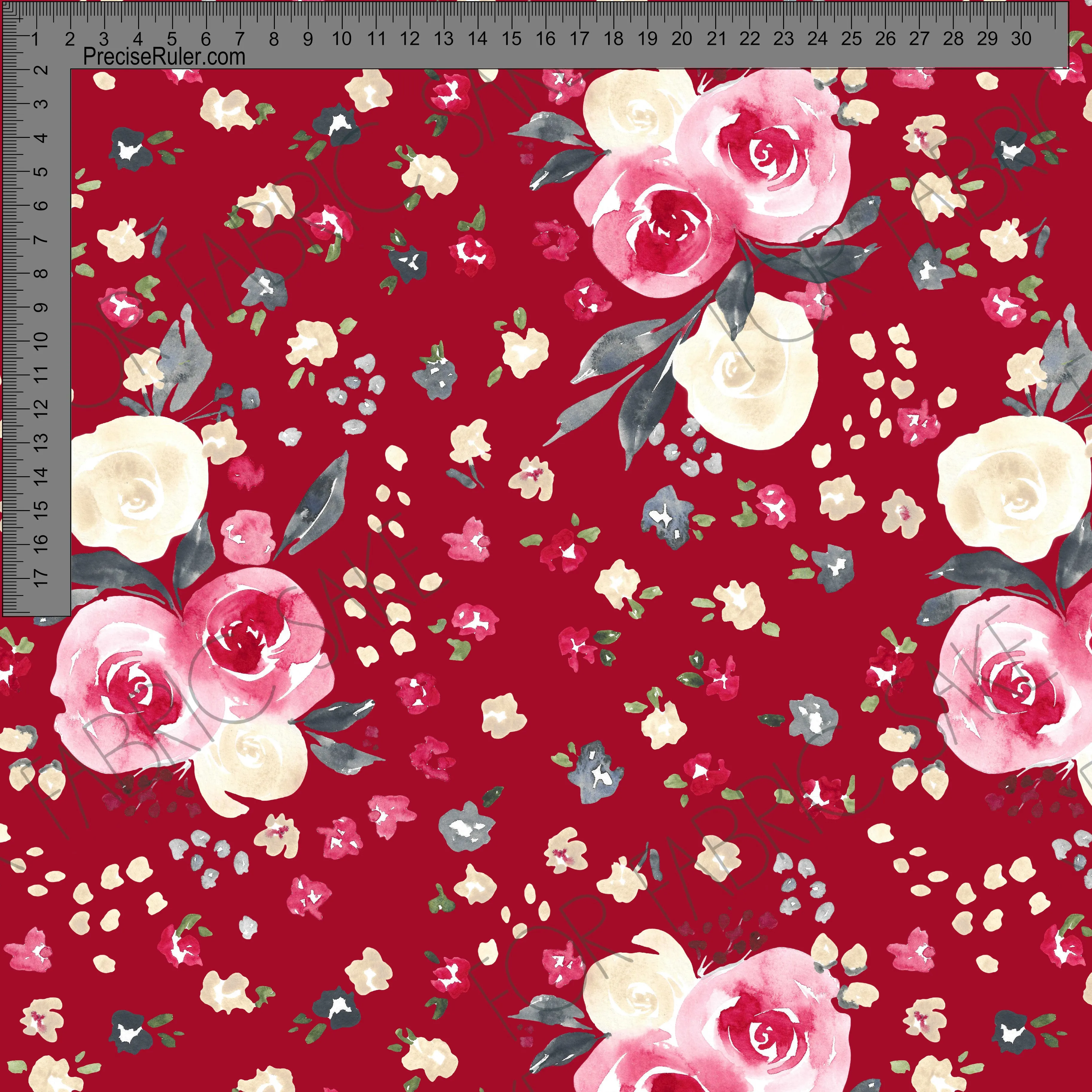 Christmas Floral Red- Ashleigh Fish - Custom Pre Order