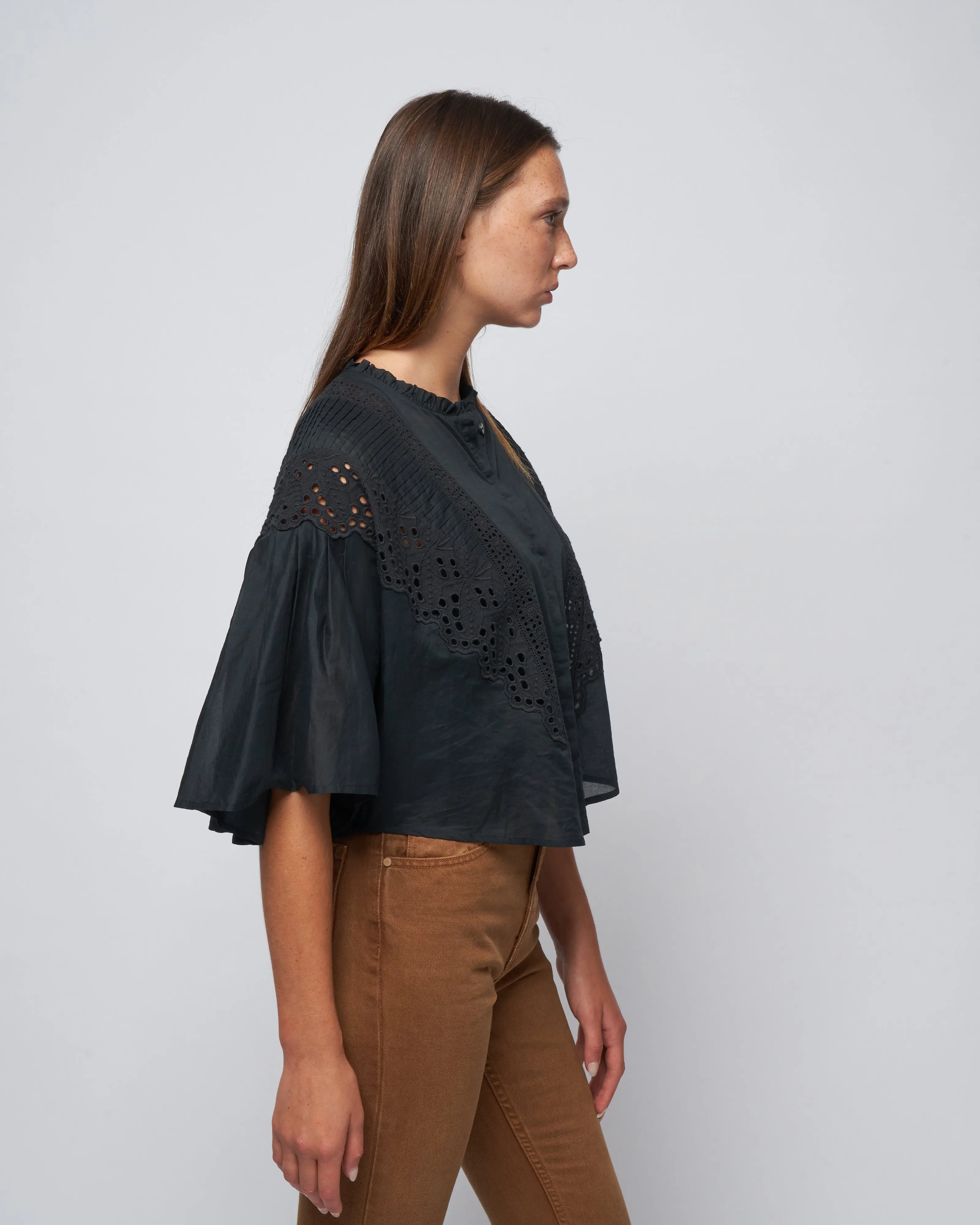 claris blouse - black