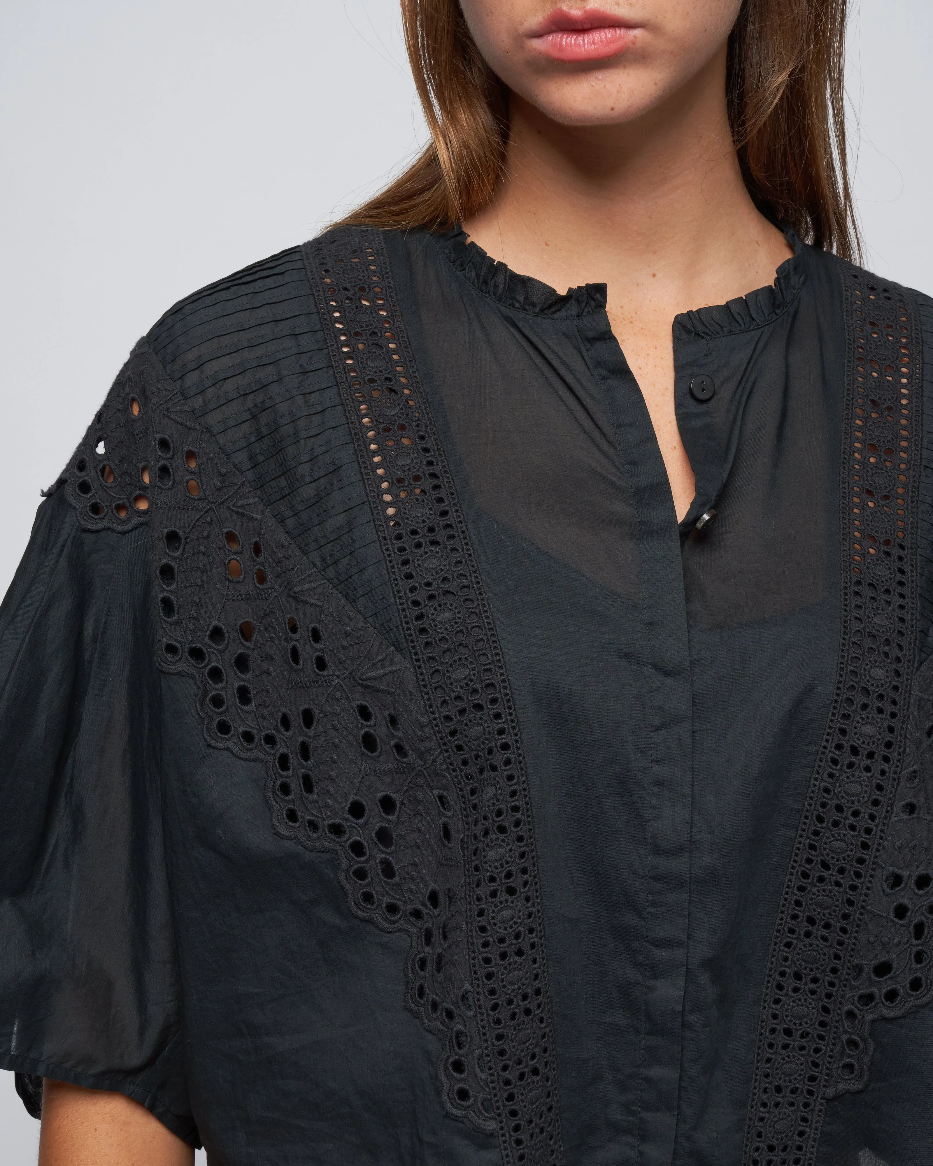 claris blouse - black