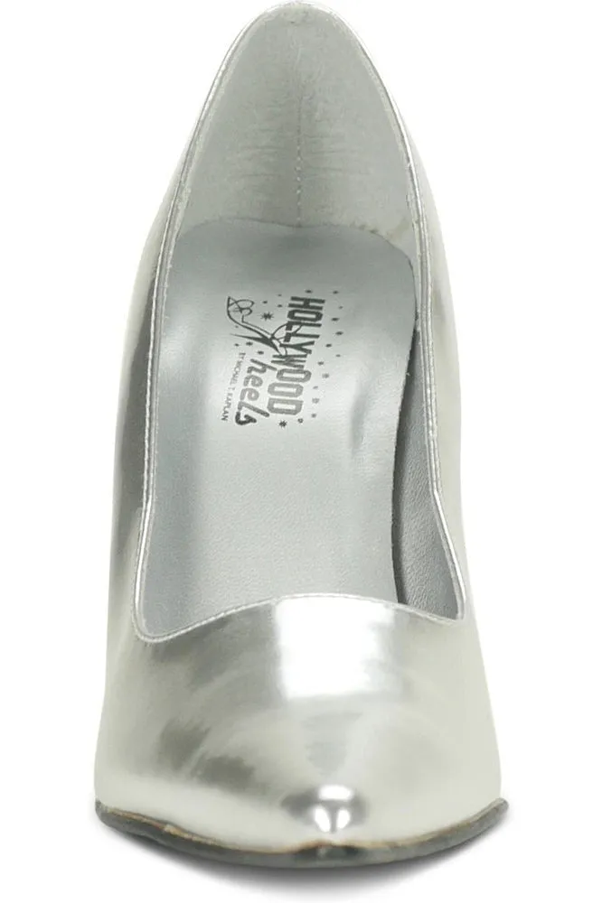 Classic-6004 Stiletto Pump | Silver Metallic