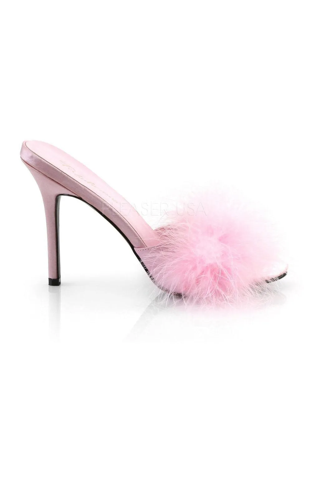 CLASSIQUE-01F Slide | Pink Faux Leather