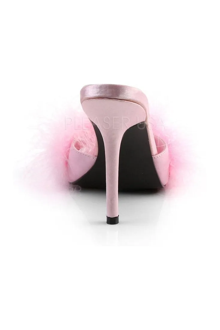 CLASSIQUE-01F Slide | Pink Faux Leather