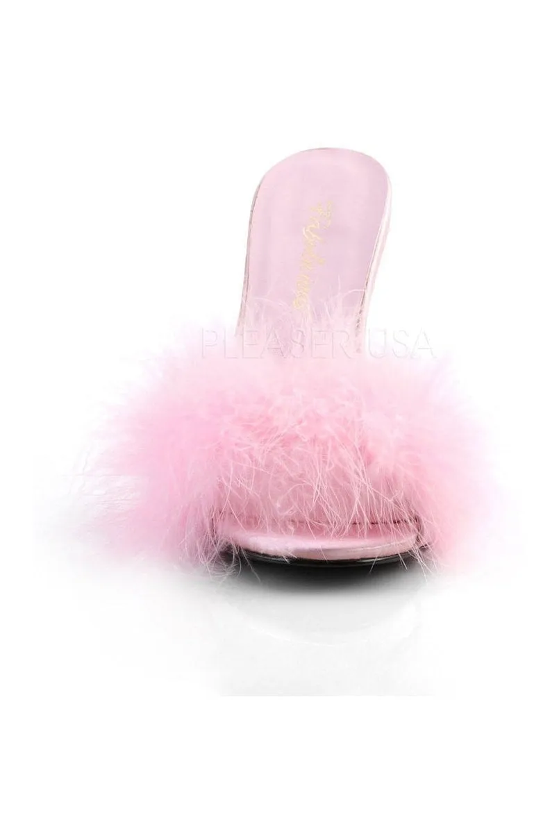 CLASSIQUE-01F Slide | Pink Faux Leather