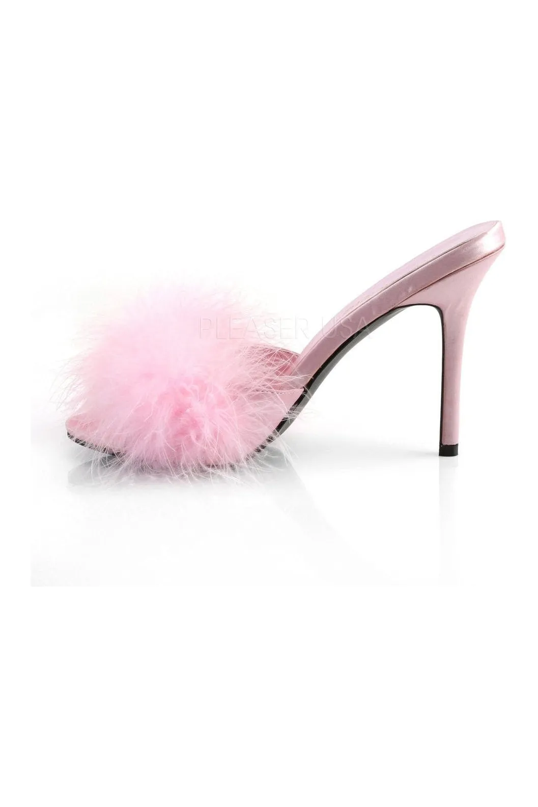 CLASSIQUE-01F Slide | Pink Faux Leather