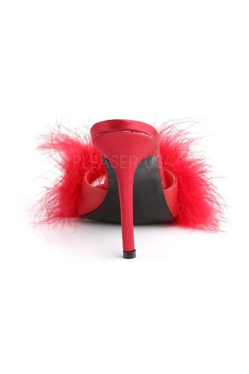 CLASSIQUE-01F Slide | Red Faux Leather