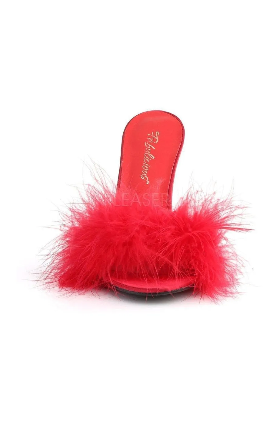 CLASSIQUE-01F Slide | Red Faux Leather