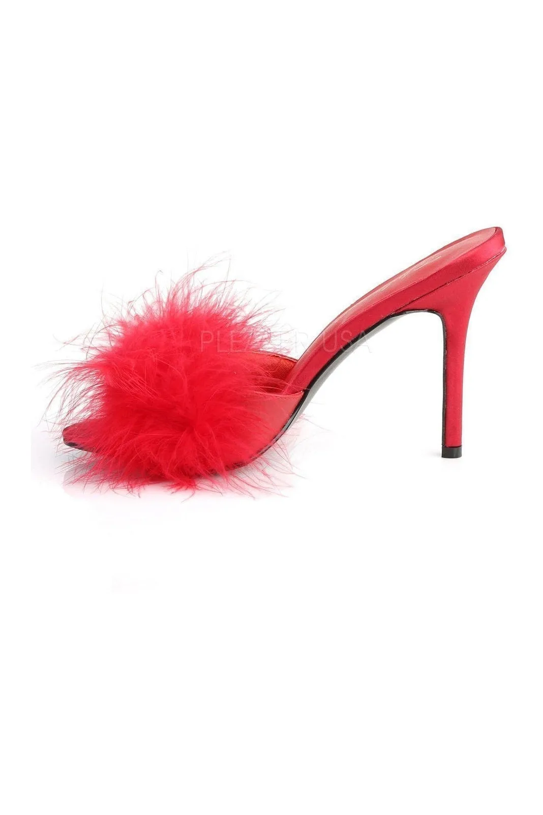 CLASSIQUE-01F Slide | Red Faux Leather