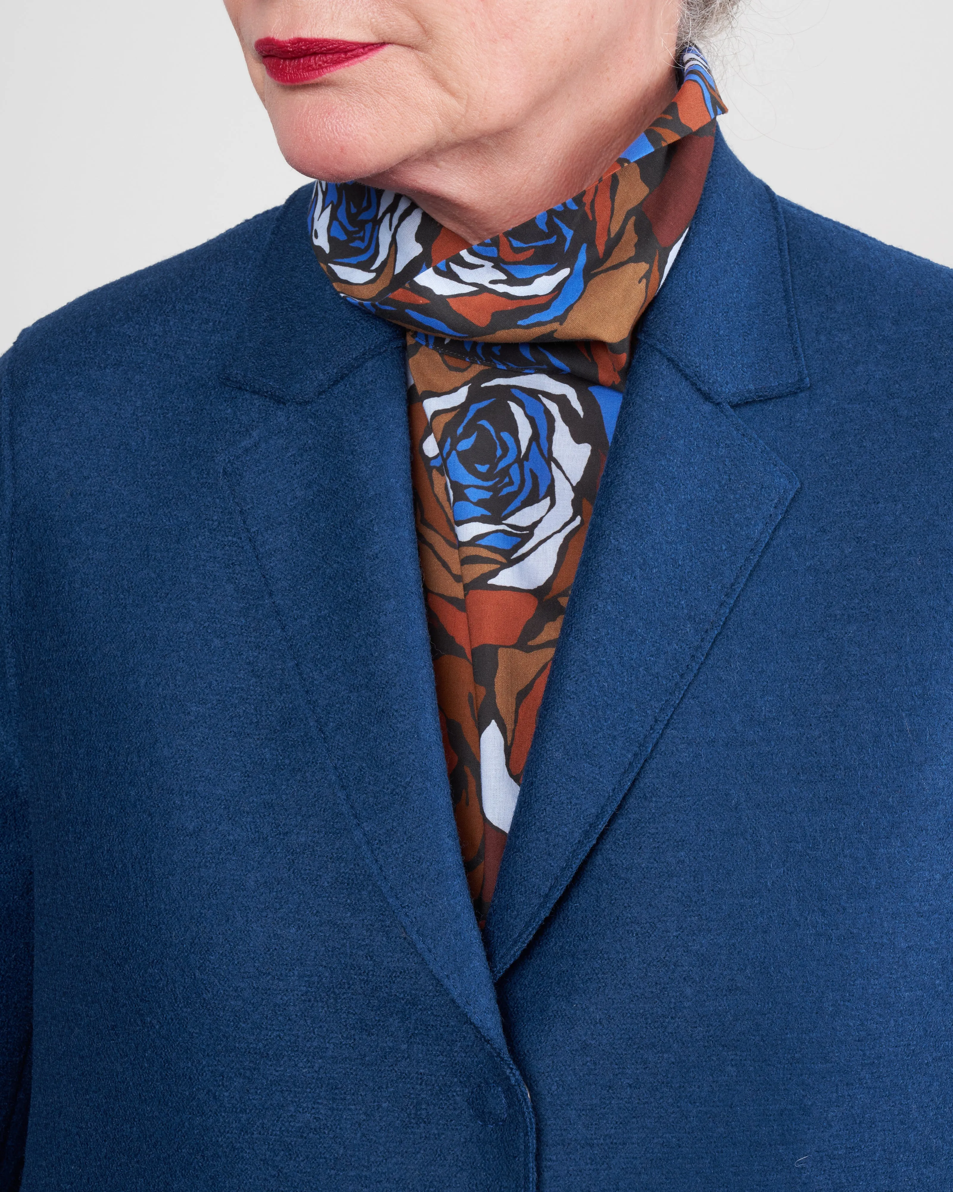 cocoon coat - prussian blue