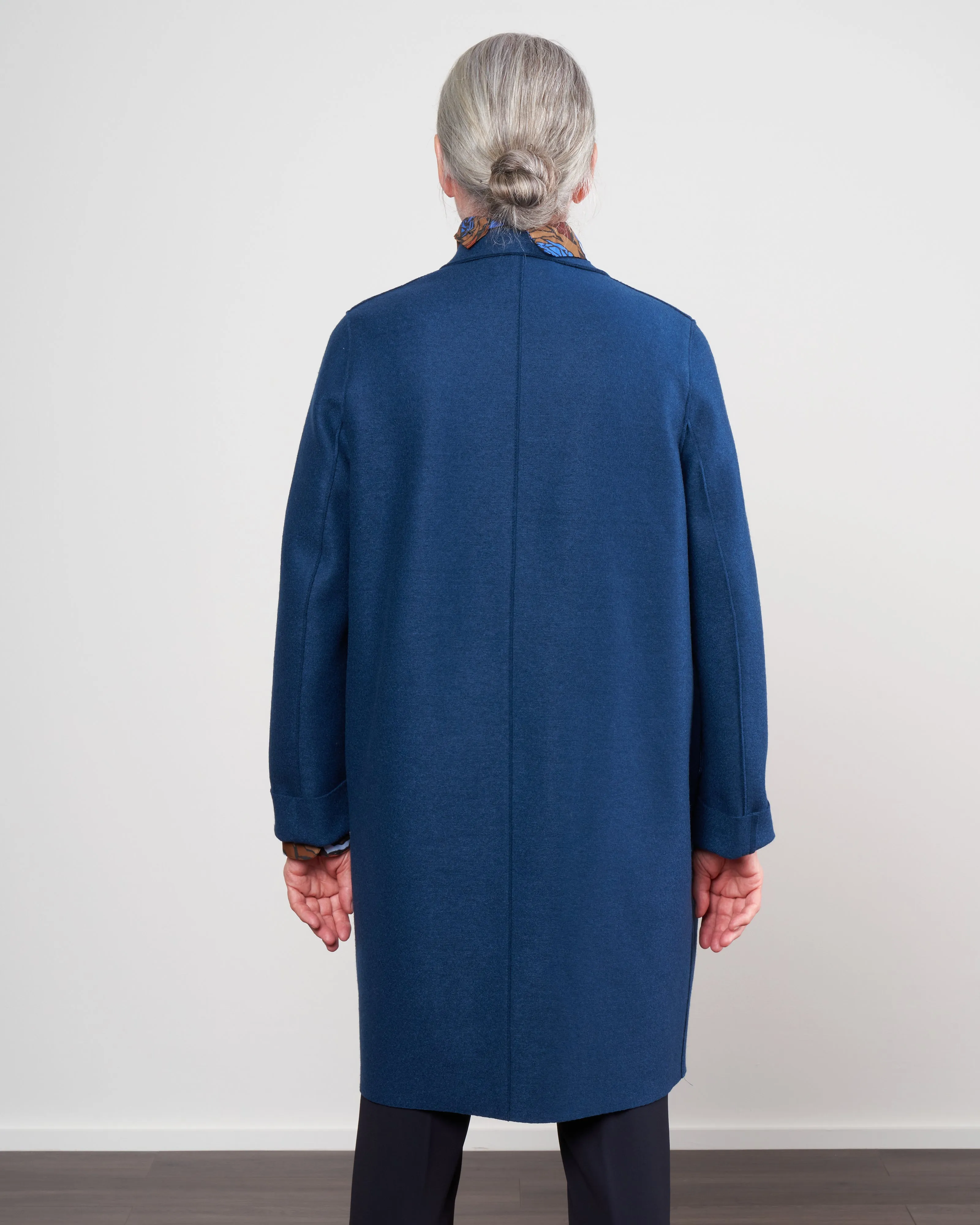 cocoon coat - prussian blue