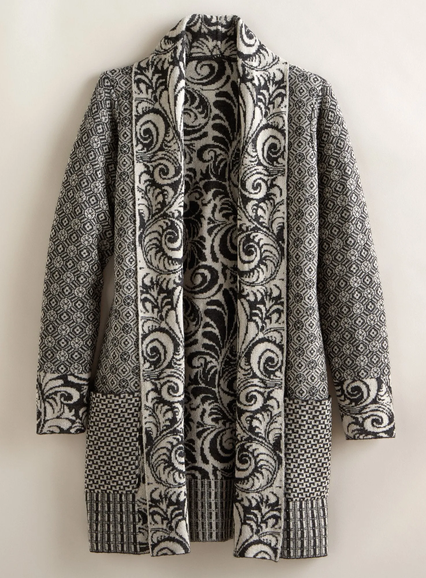 Collage Contrast Cardigan