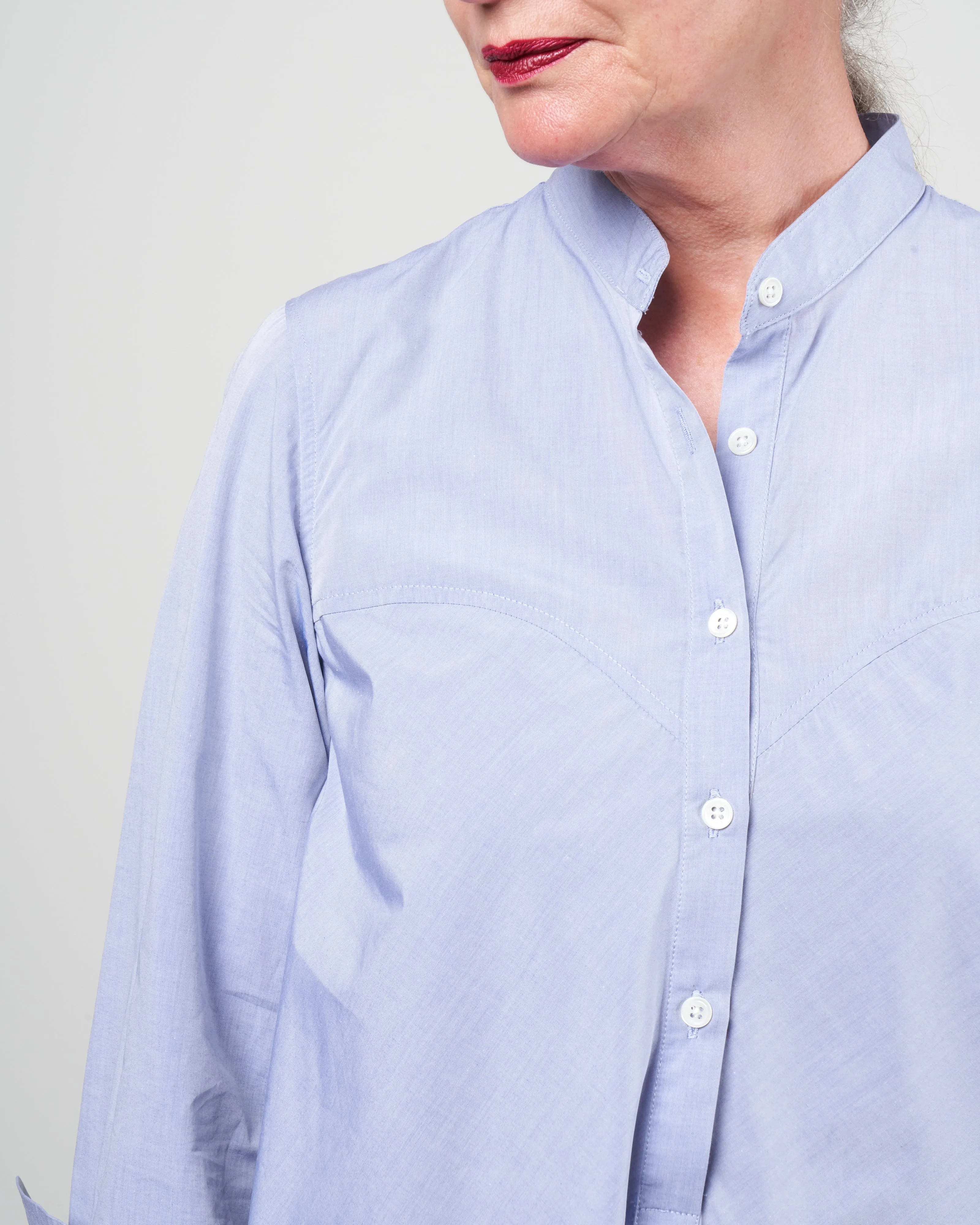 cotton tunic - blue chambray