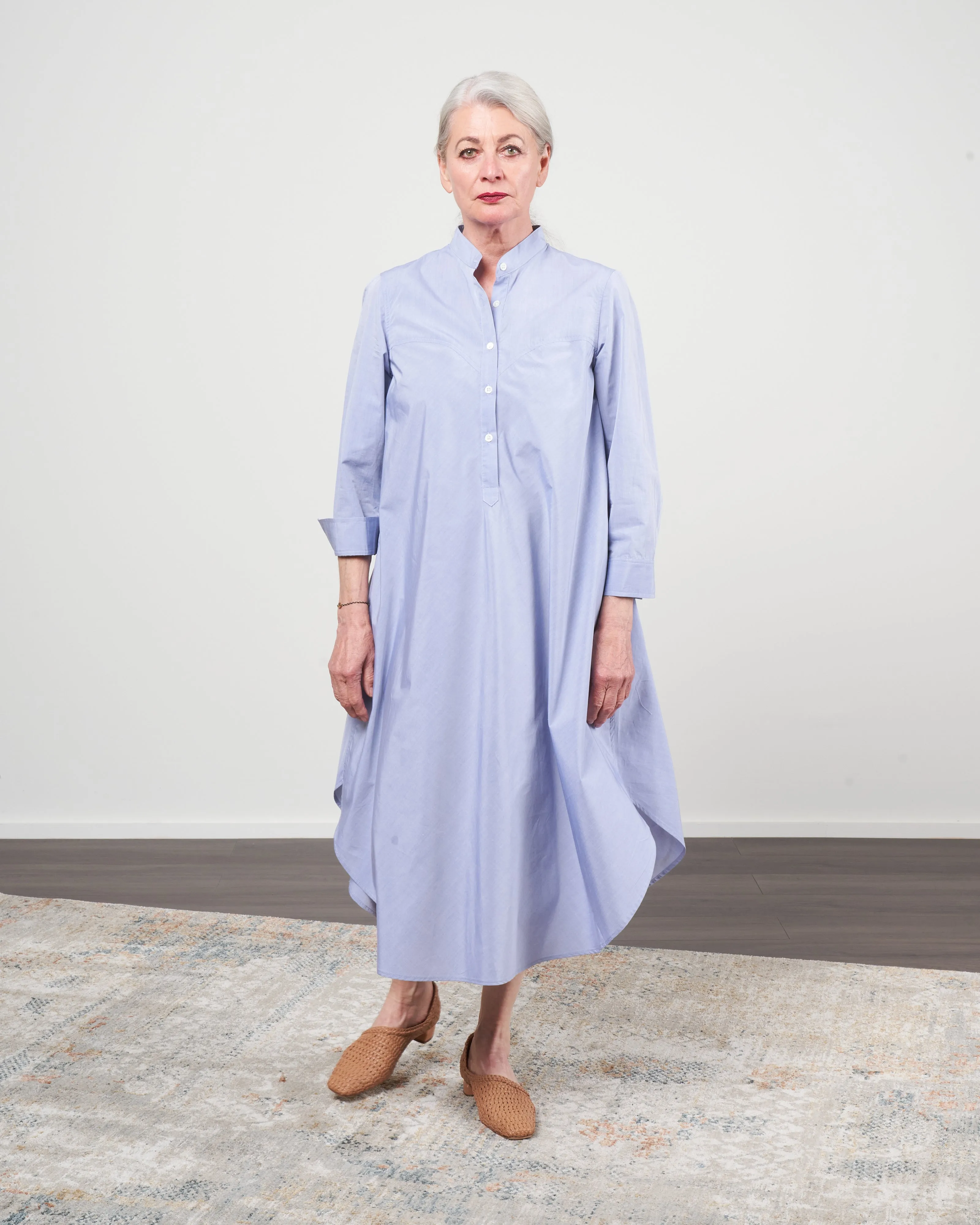 cotton tunic - blue chambray