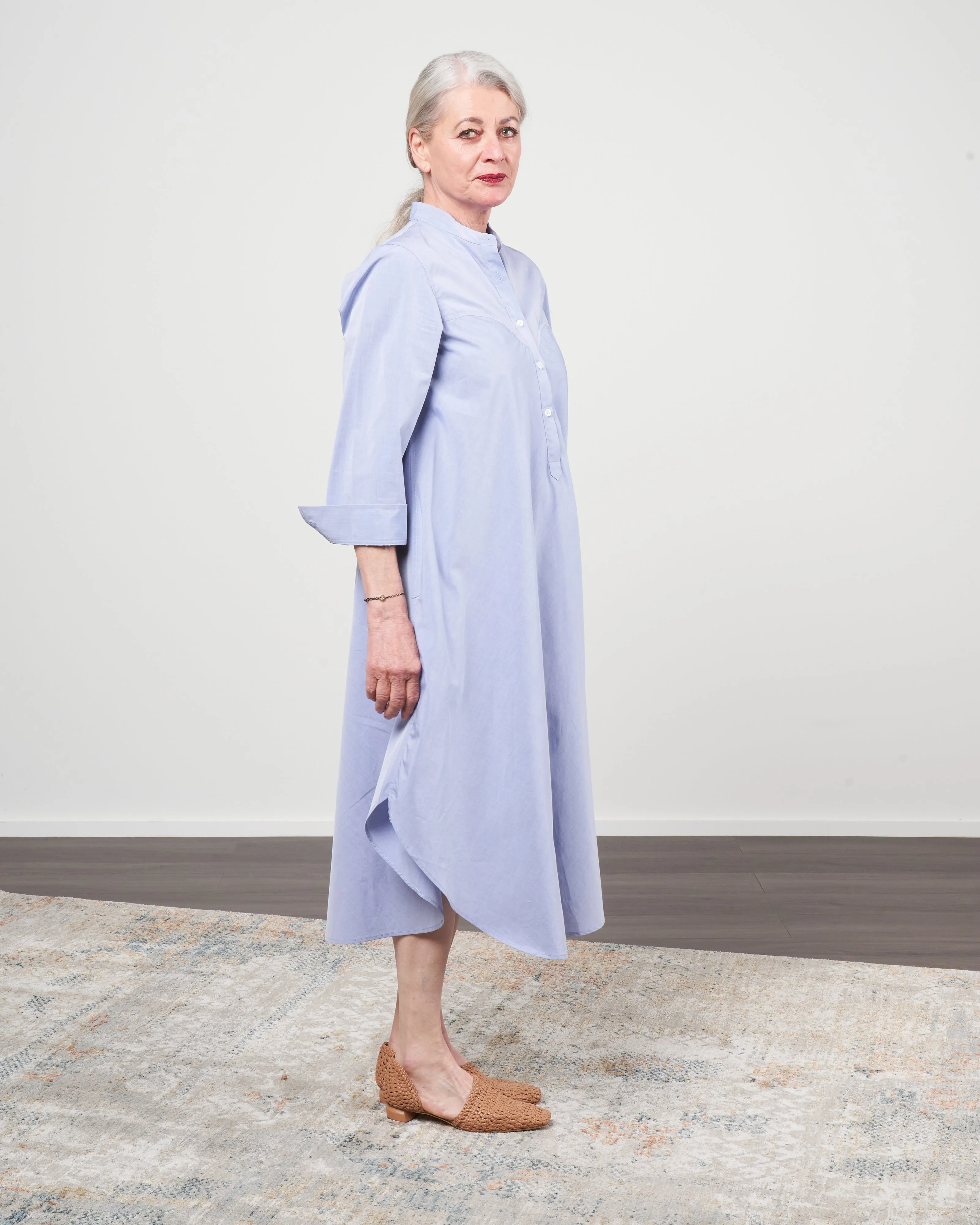 cotton tunic - blue chambray