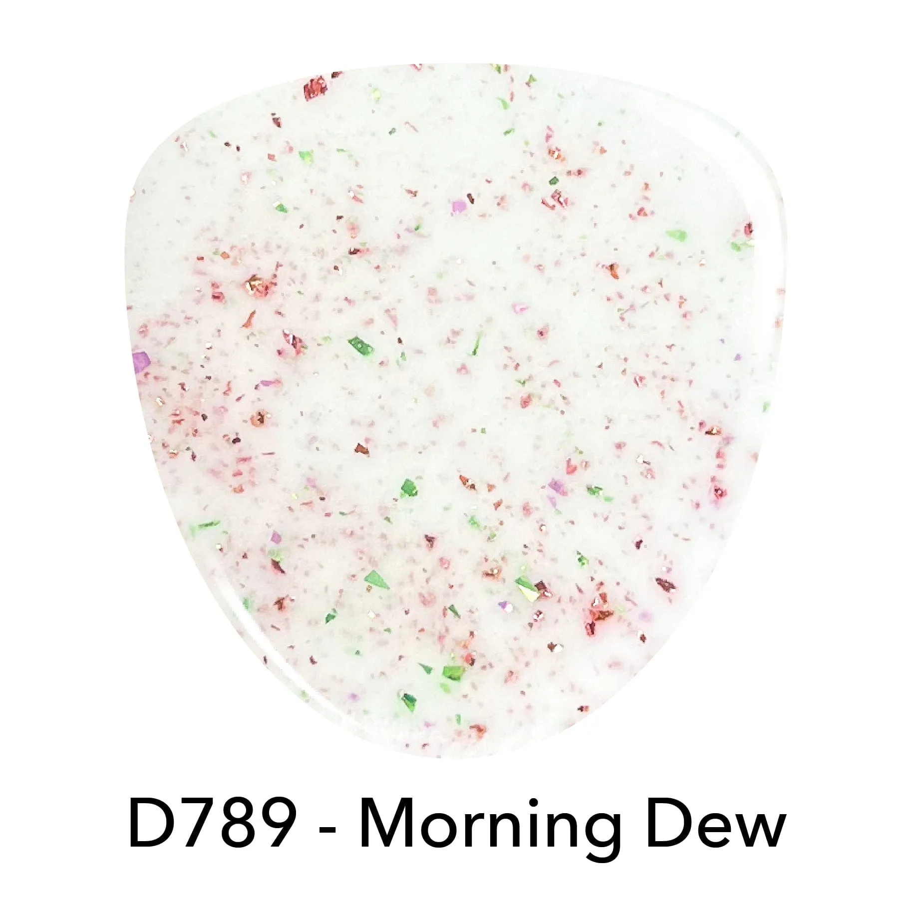 D789 Morning Dew White Flake Gel Polish