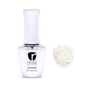D789 Morning Dew White Flake Gel Polish