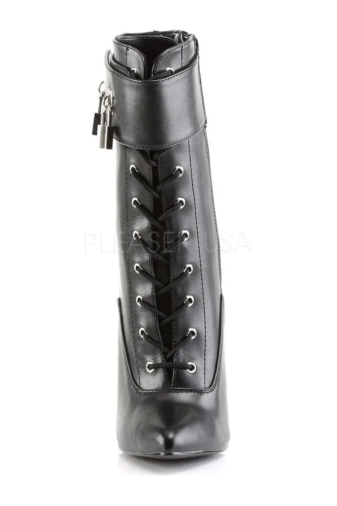 DAGGER-1023 Ankle Boot | Black Faux Leather
