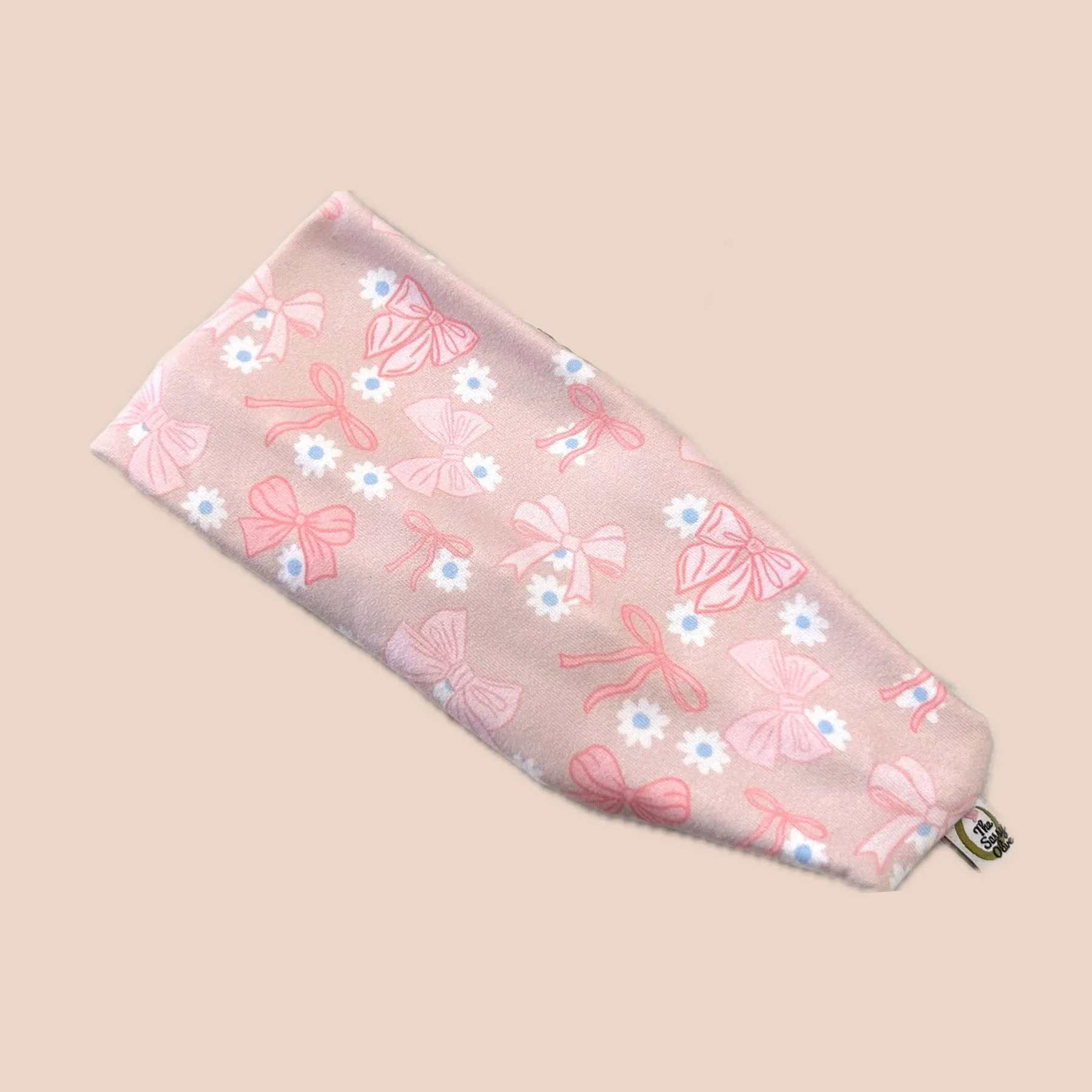 Daisy Dots Pink Stretch Headband