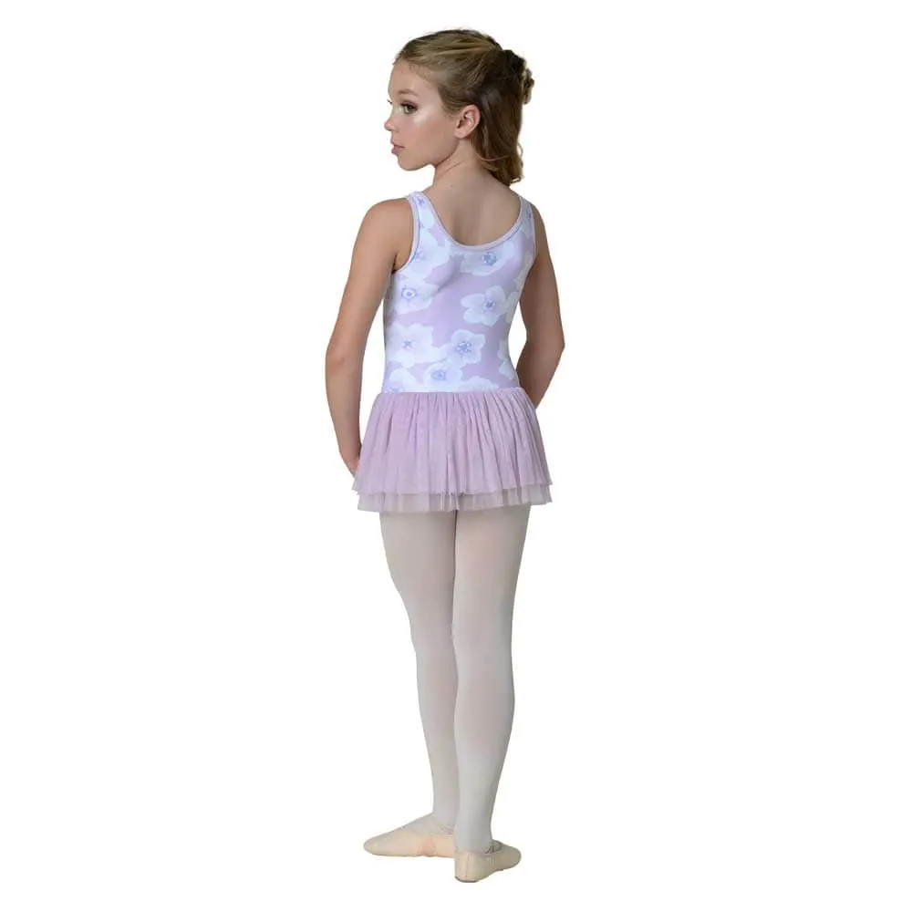 Danshuz 22206C Floral Print Tank Ballet Dress - Girls
