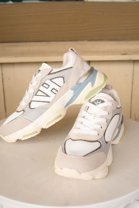 Dash 12 White/Grey/Taupe Sneaker
