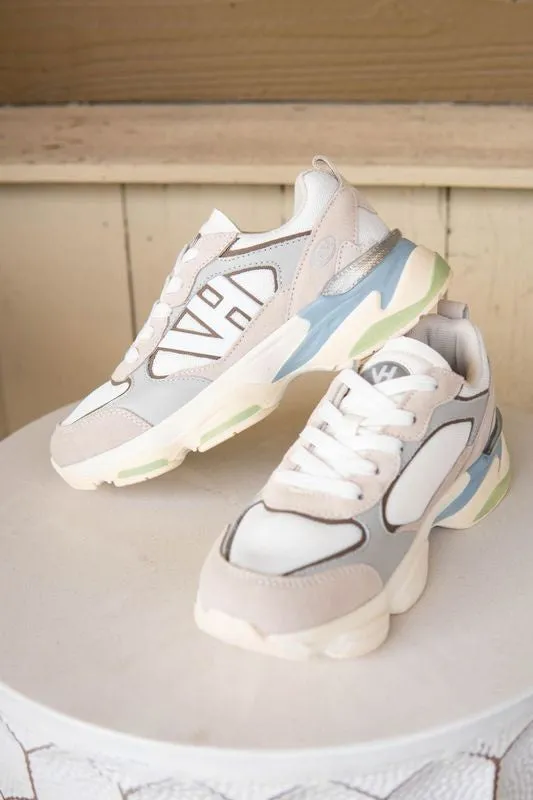 Dash 12 White/Grey/Taupe Sneaker