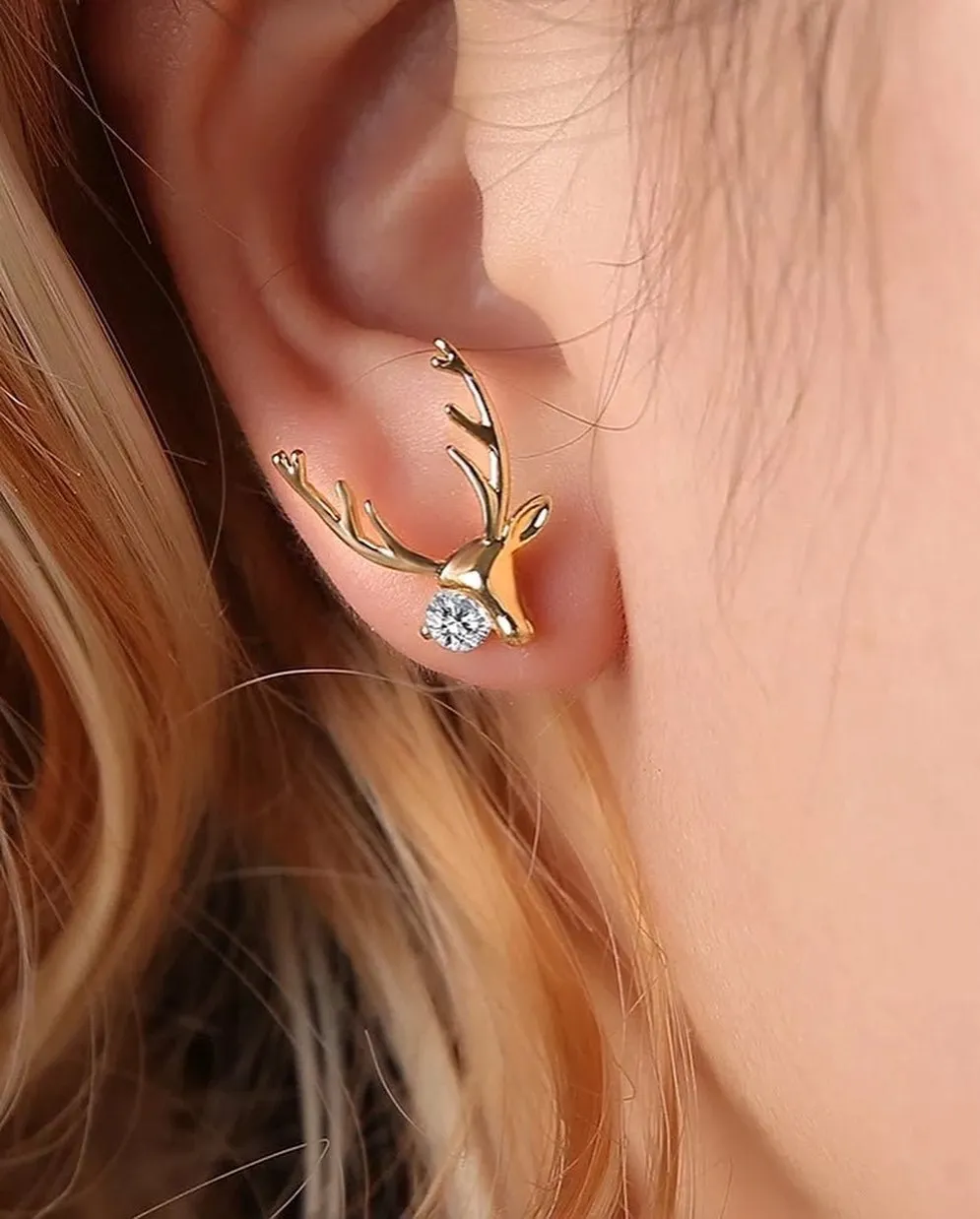 Dasher Swarovski Stud Earrings in Silver