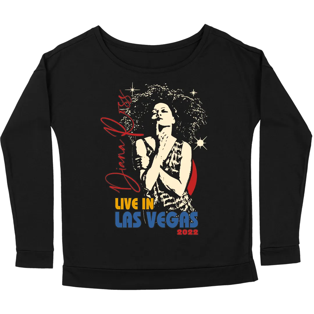 Diana Ross "Sparkles LAS VEGAS" Women's Long Sleeve Scoop Neck T-Shirt