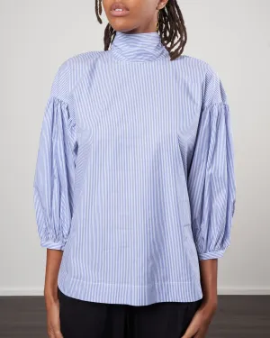diane blouse - stripe blue