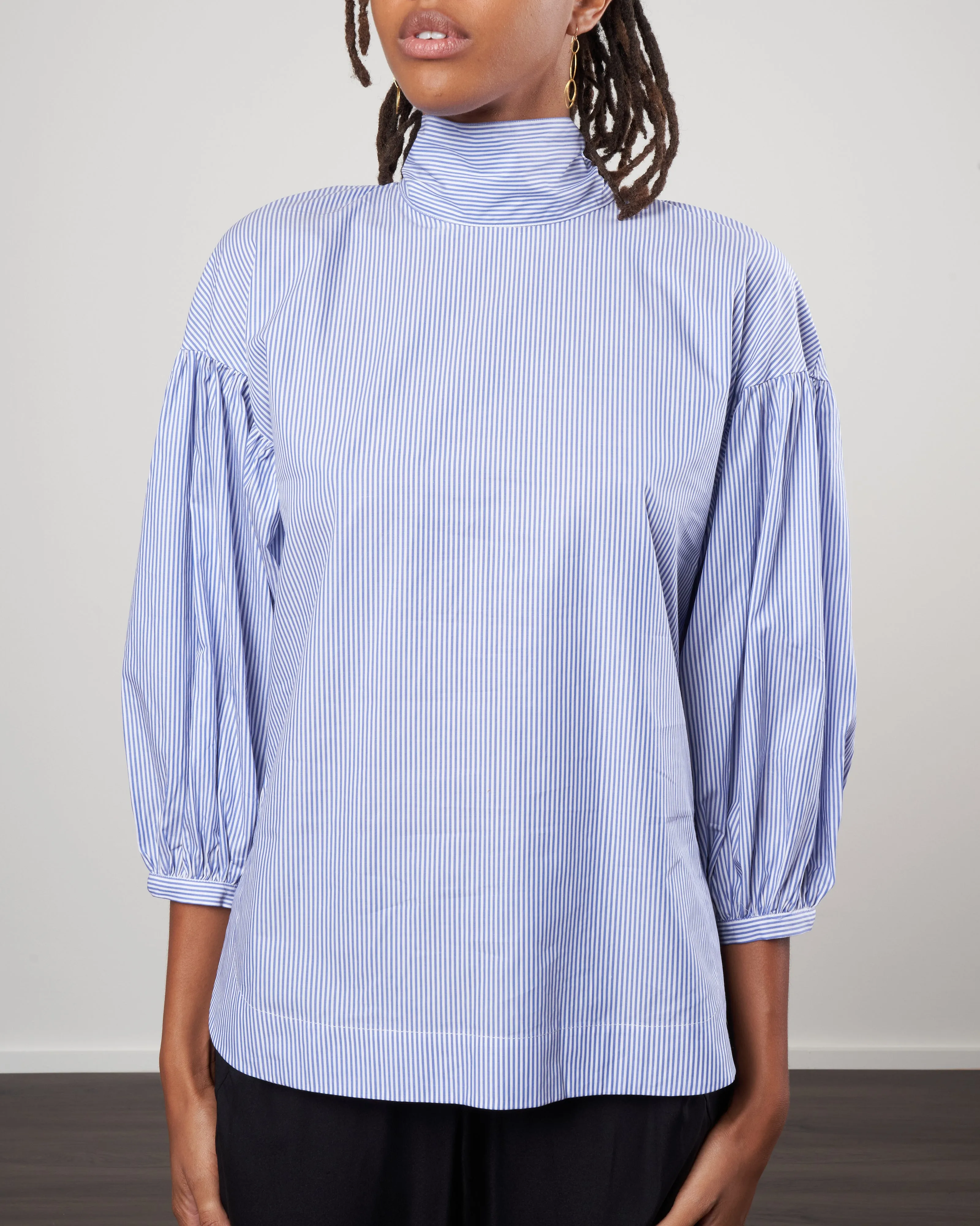 diane blouse - stripe blue